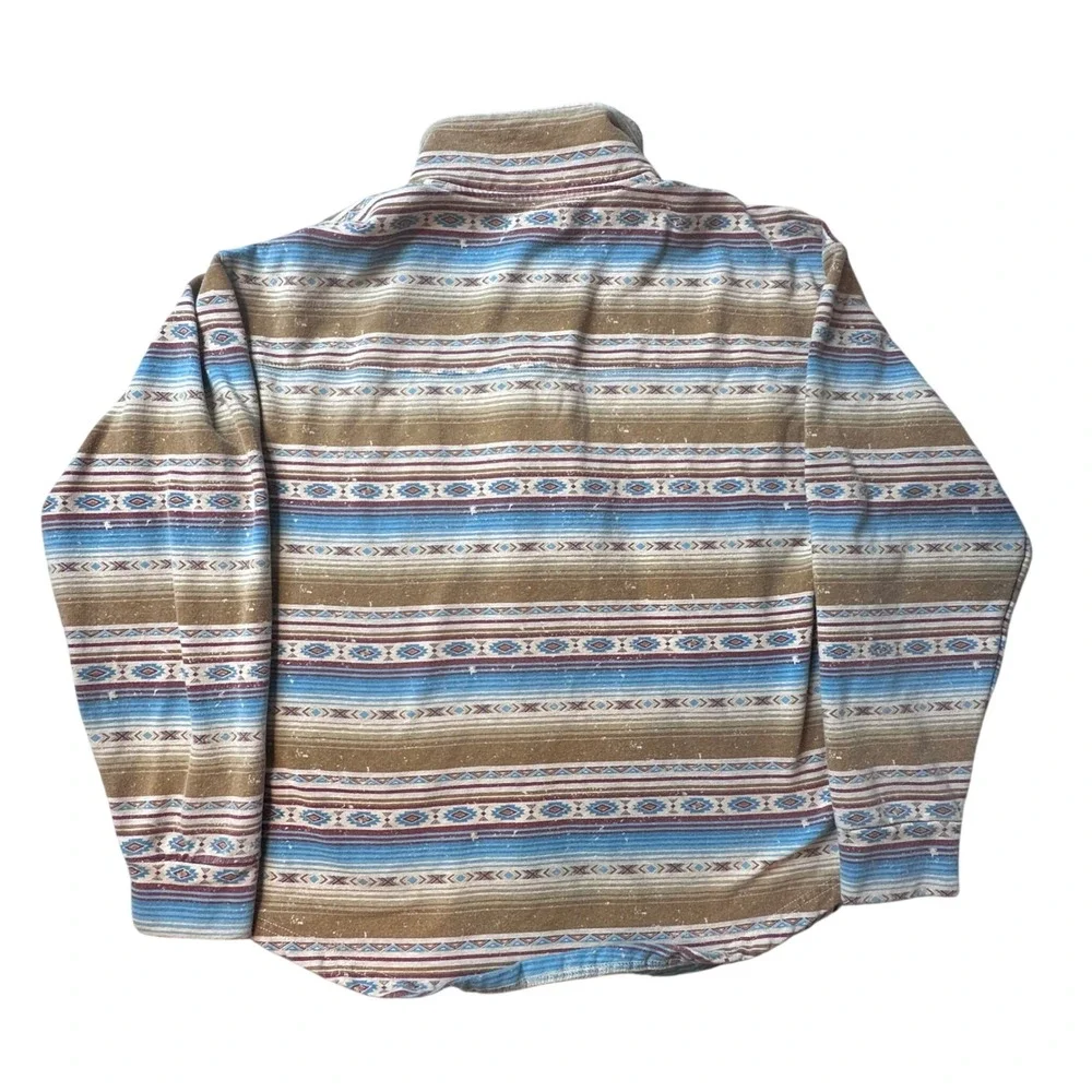Ariat Sweatshirt Women Small Multi-Color Aztec Southwestern 1/4 Button Pullover‎